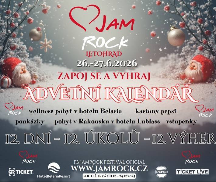 JamRock rozdává dárky i šanci na pódium. Adventní kalendář láká fanoušky i kapely