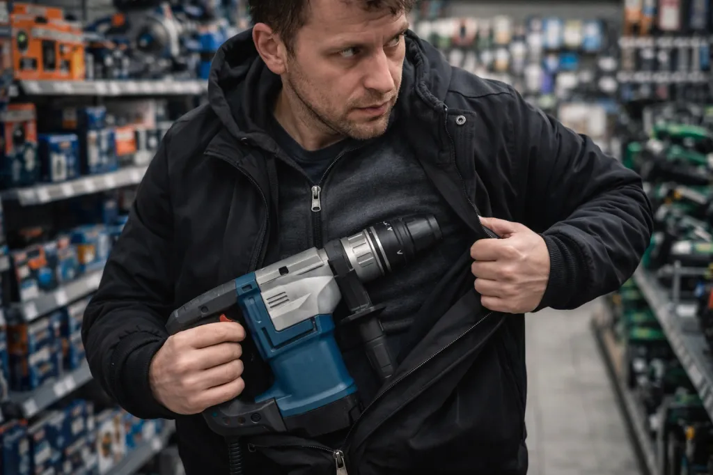 Od vlasových doplňků k vrtacímu kladivu. Recidivista v Trutnově úřadoval v obchodech, hrozí mu vězení