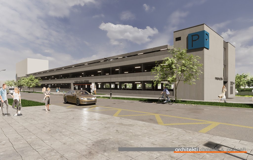 V Hradci Králové začne už příští měsíc výstavba třípodlažního parkovacího domu Rožberk